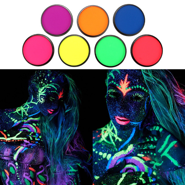 Face & Body Paint UV Blacklight Neon Fluorescent Glow Paint Water Based  Makeup Painting Pigment Hypoallergenic Safe for Children - AliExpress